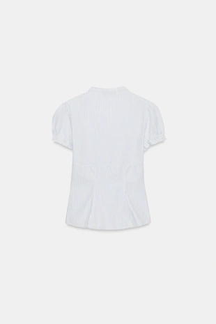 Рубашка из поплина с воланами- Заказать в России