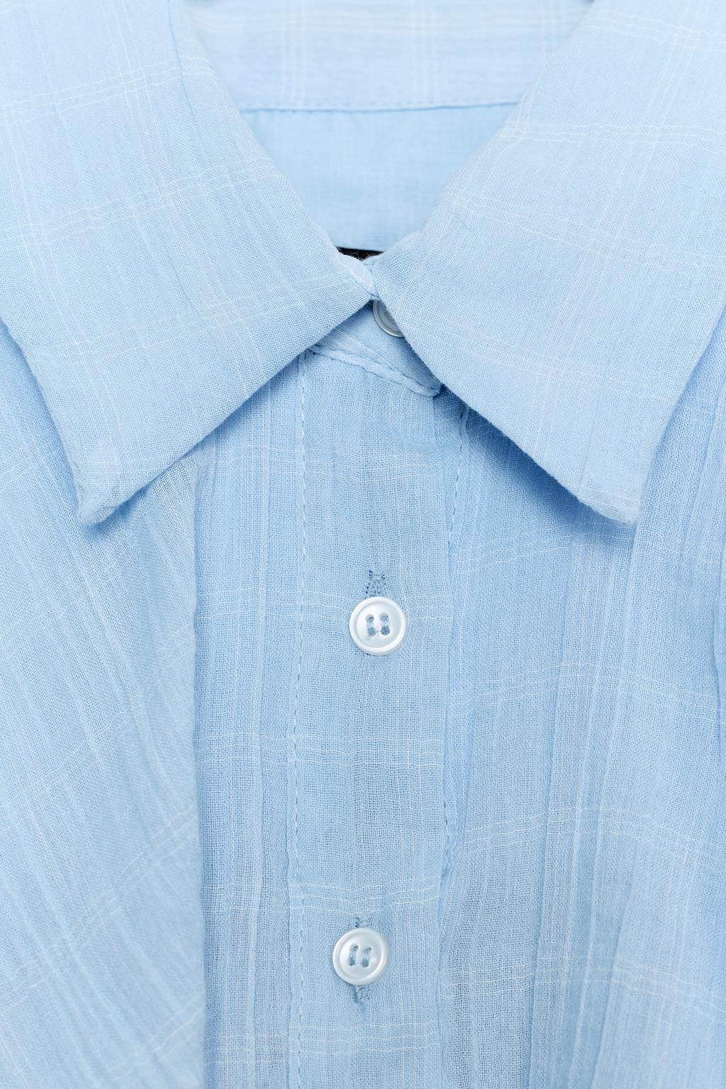 УКОРОЧЕННАЯ РУБАШКА С ВОЛАНАМИ