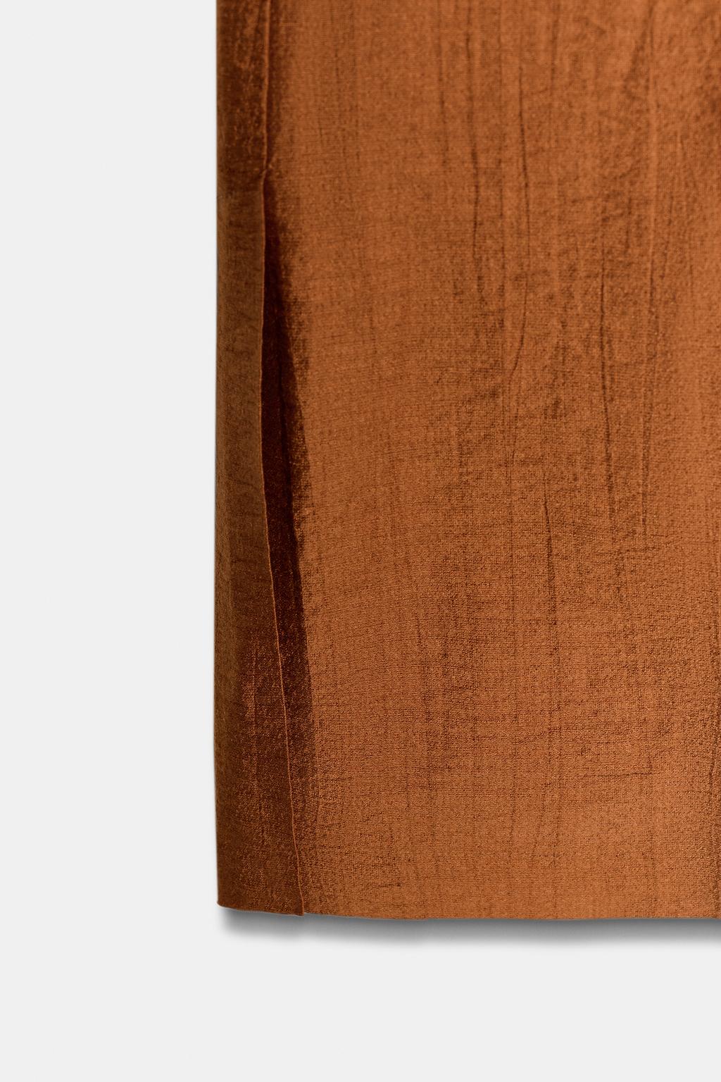 БРЮКИ СВОБОДНОГО КРОЯ ИЗ СМЕСОВОГО ЛЬНА С РАЗРЕЗАМИ ПО НИЗУ