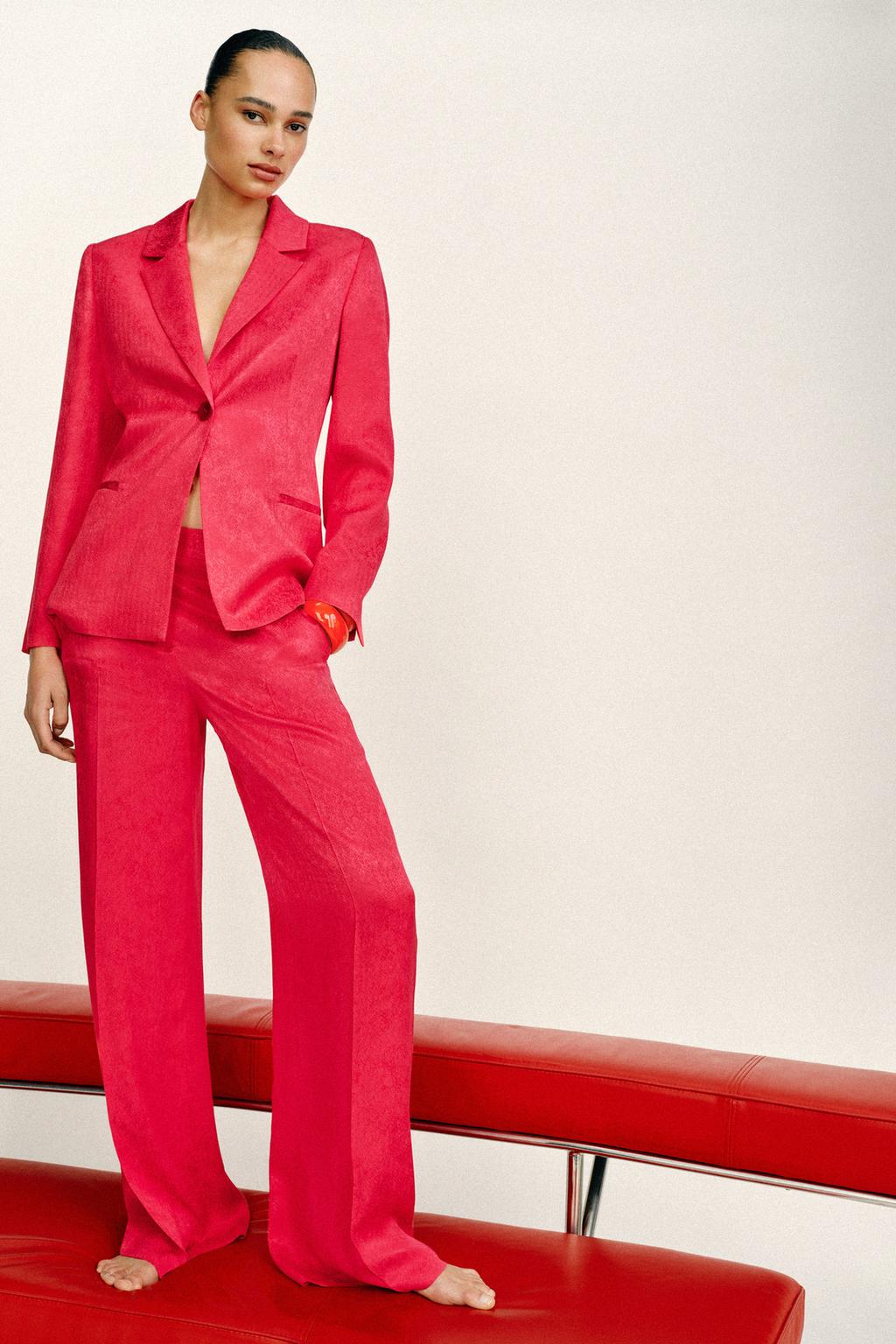 БРЮКИ ПРЯМОГО КРОЯ ЖАККАРД