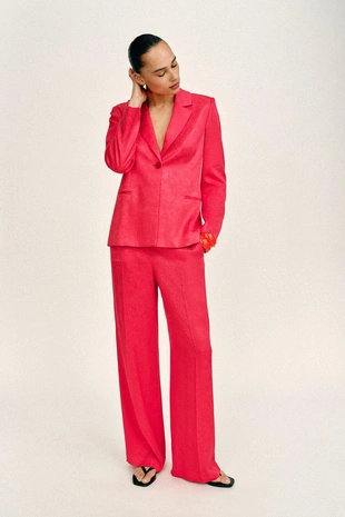 Брюки прямого кроя жаккард- Заказать в России