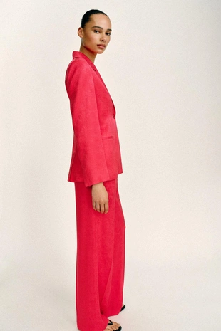 Брюки прямого кроя жаккард- Заказать в России