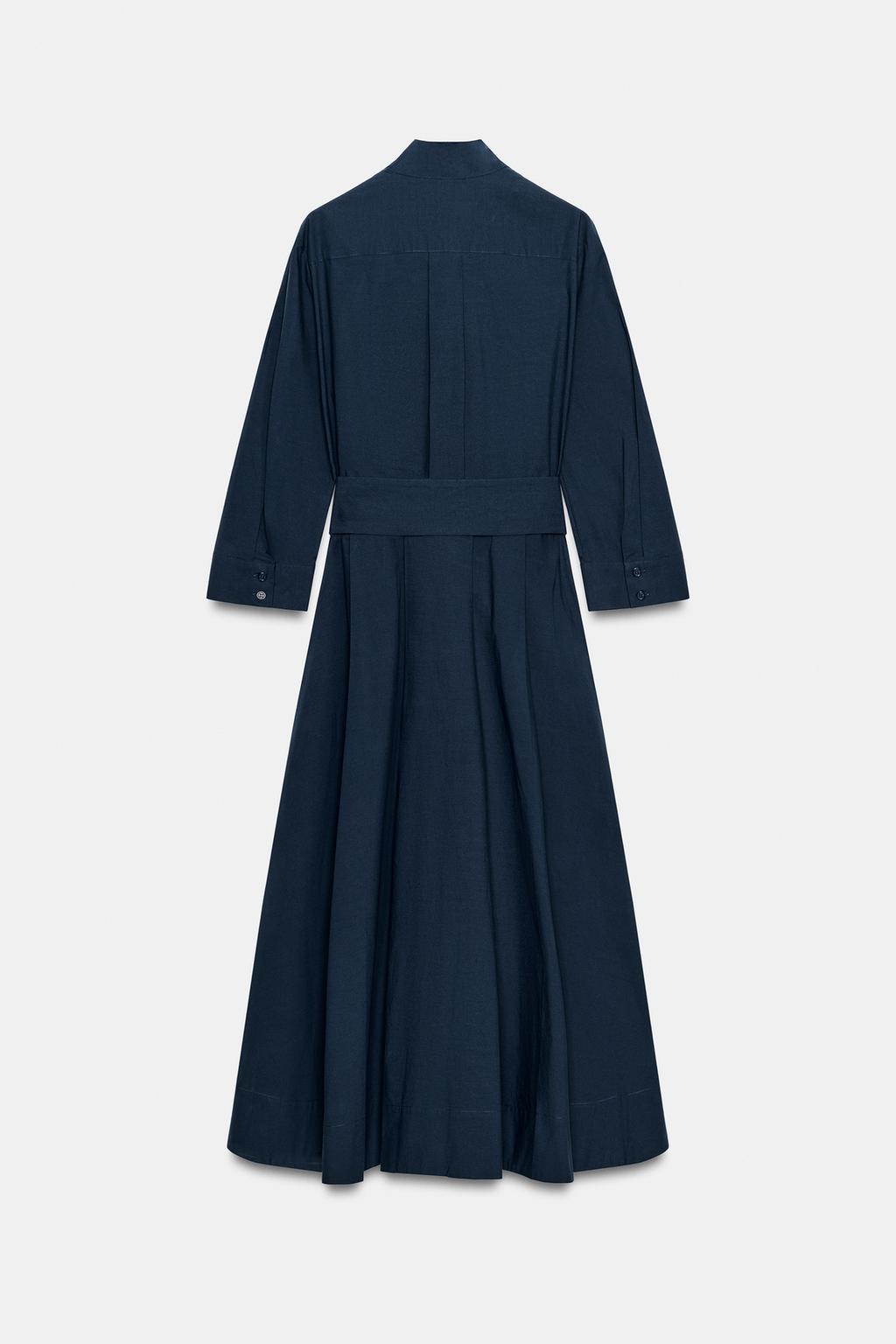 ПЛАТЬЕ ИЗ ПОПЛИНА С ЗАВЯЗКАМИ — ZW COLLECTION