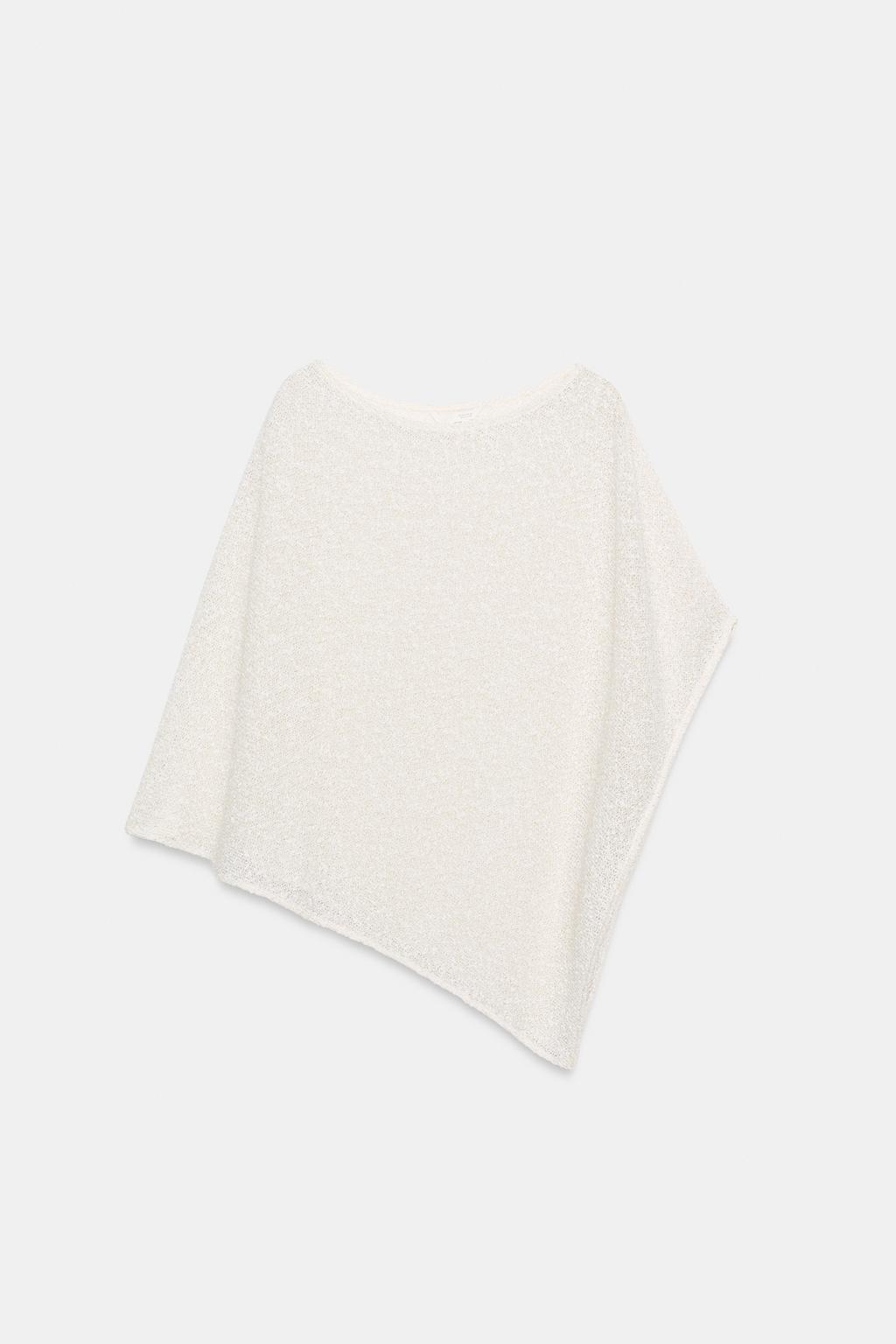 НАКИДКА АСИММЕТРИЧНОГО КРОЯ С БЛЕСТЯЩЕЙ НИТЬЮ