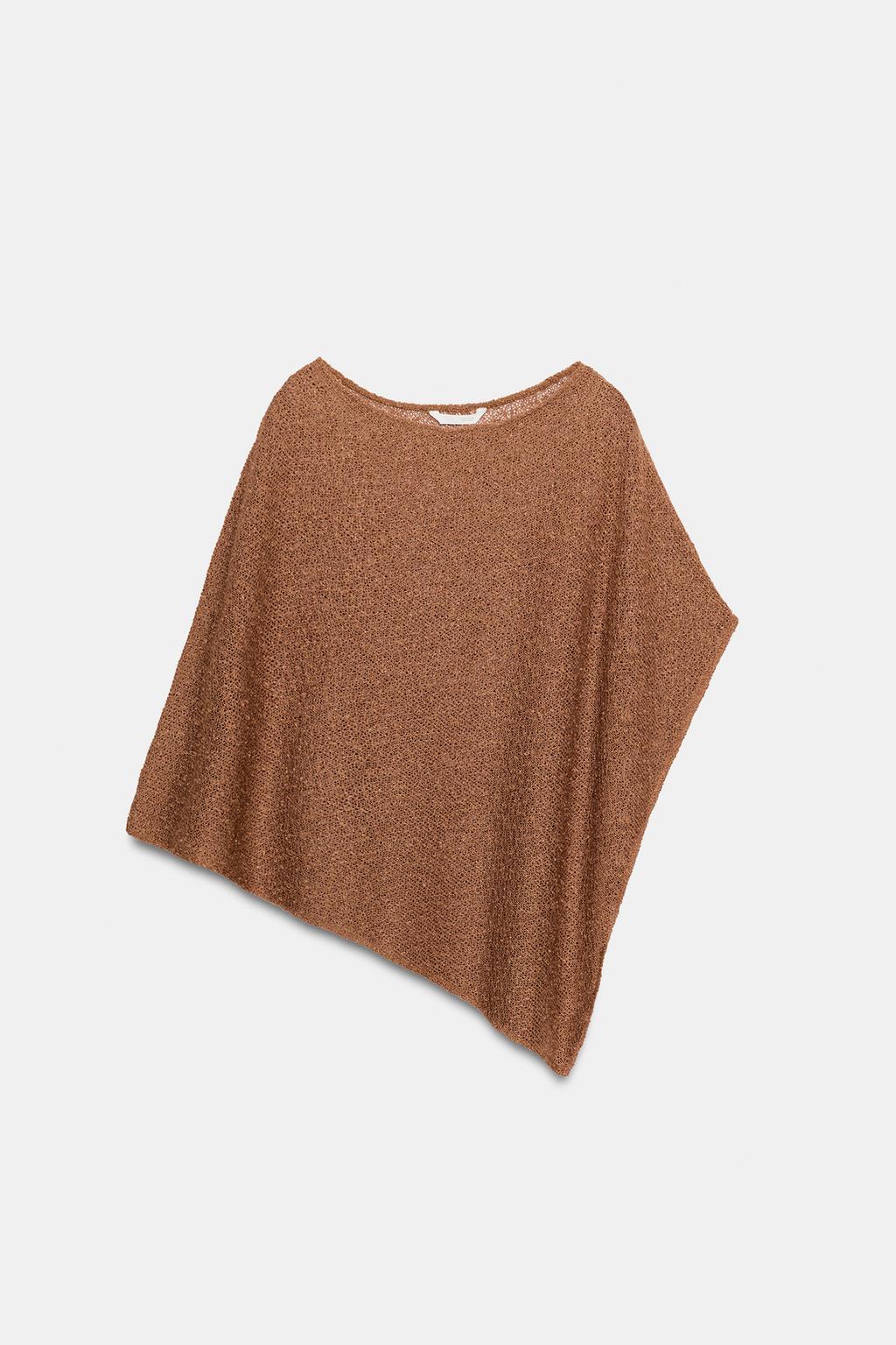 НАКИДКА АСИММЕТРИЧНОГО КРОЯ С БЛЕСТЯЩЕЙ НИТЬЮ