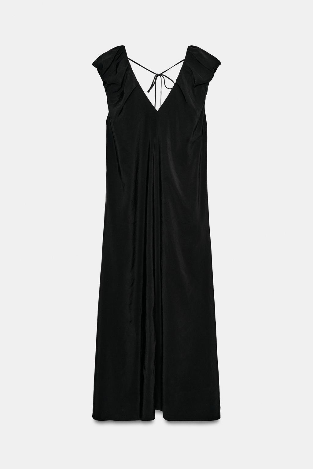 ДЛИННОЕ ПЛАТЬЕ С ОБЪЕМНЫМИ РУКАВАМИ