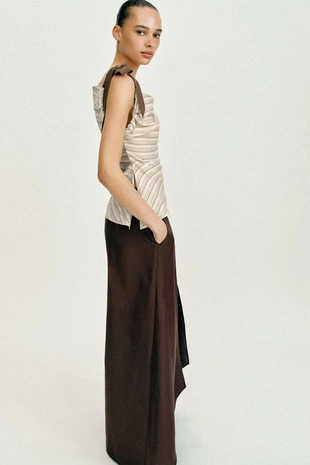 Топ в полоску с бантом- Заказать в России