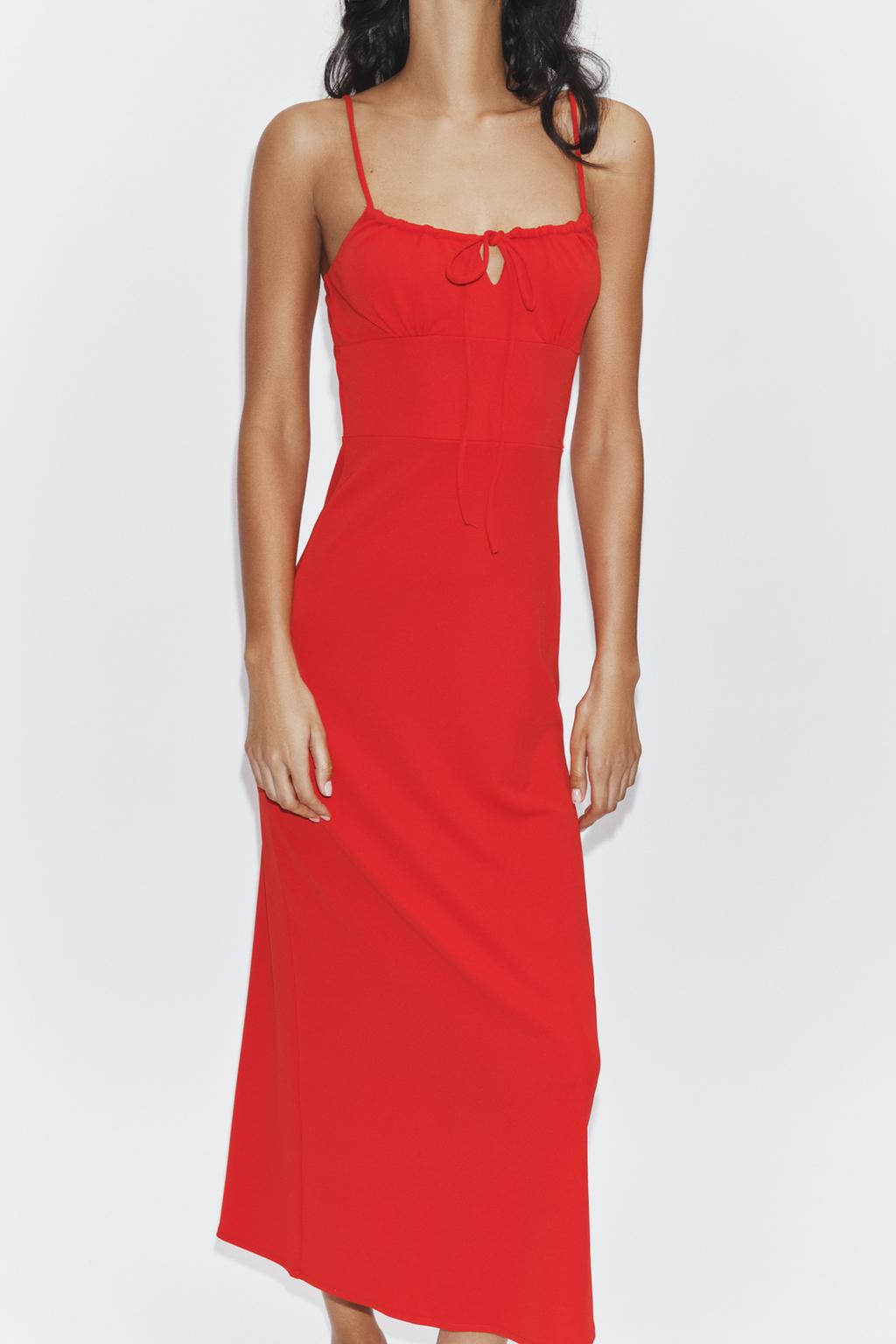 СВОБОДНОЕ ПЛАТЬЕ МИДИ НА БРЕТЕЛЯХ