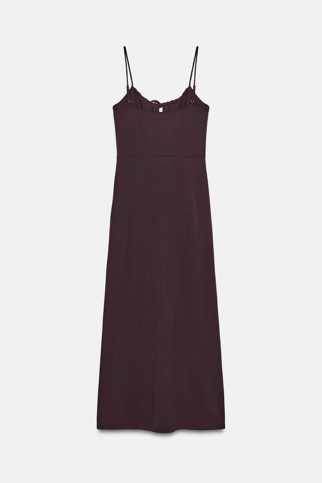 ПЛАТЬЕ МИДИ СВОБОДНОГО КРОЯ НА БРЕТЕЛЯХ