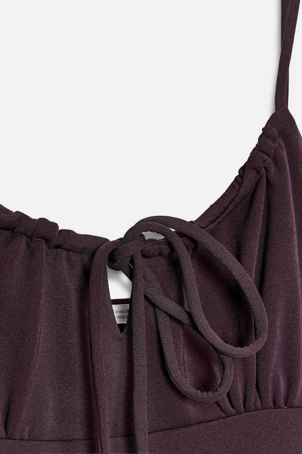 ПЛАТЬЕ МИДИ СВОБОДНОГО КРОЯ НА БРЕТЕЛЯХ