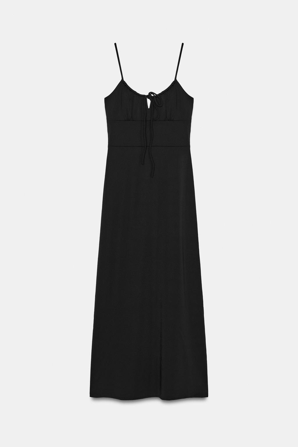 ПЛАТЬЕ МИДИ СВОБОДНОГО КРОЯ НА БРЕТЕЛЯХ