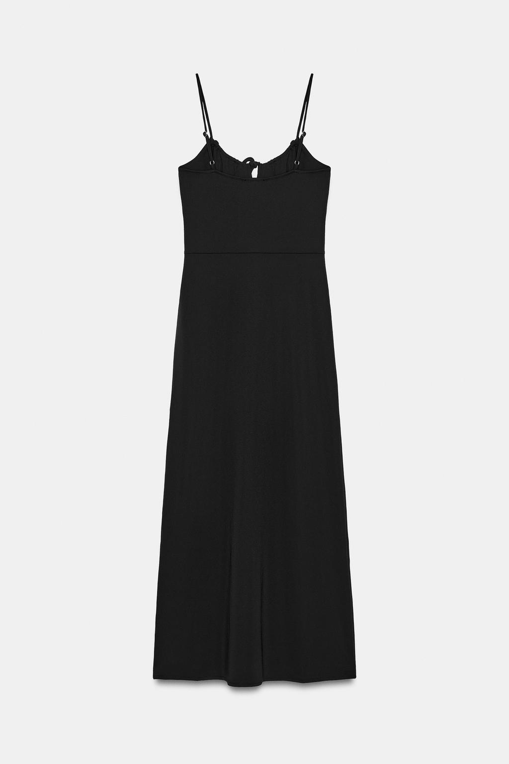 ПЛАТЬЕ МИДИ СВОБОДНОГО КРОЯ НА БРЕТЕЛЯХ