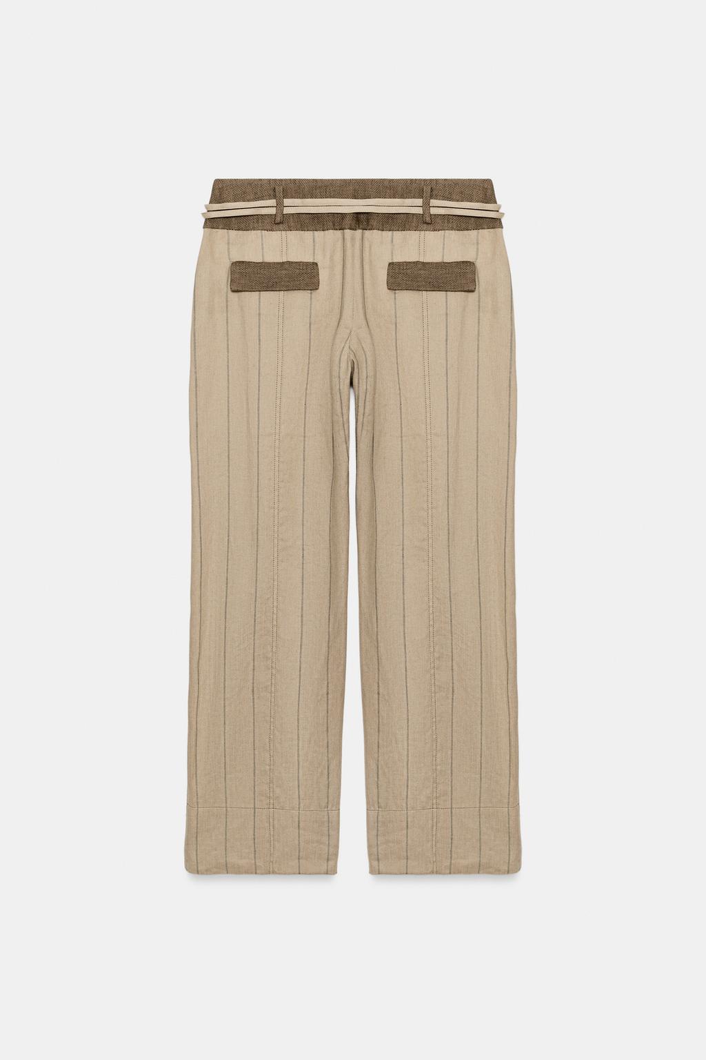 БРЮКИ ИЗ КОМБИНИРОВАННОГО ЛЬНА — ZW COLLECTION