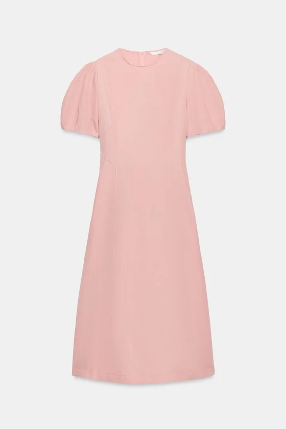 ПЛАТЬЕ МИДИ ИЗ ЛЬНА — коллекция Zara «ZW»