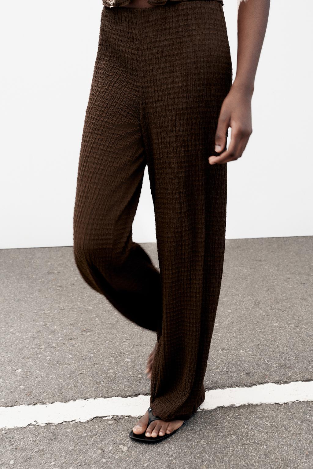 БРЮКИ ПРЯМОГО КРОЯ ФАКТУРНЫЕ