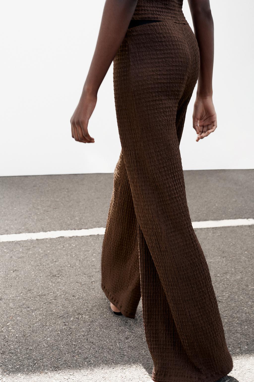 БРЮКИ ПРЯМОГО КРОЯ ФАКТУРНЫЕ