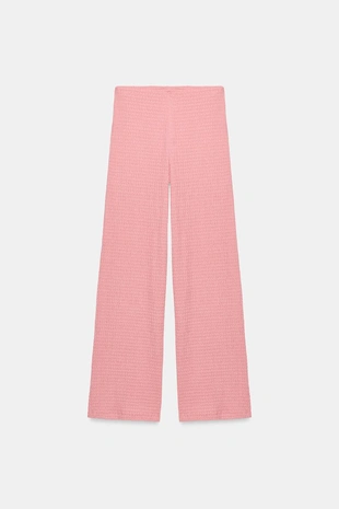 Брюки прямого кроя с текстурой- Заказать в России