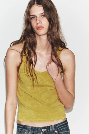 Футболка в стиле рустик на бретелях