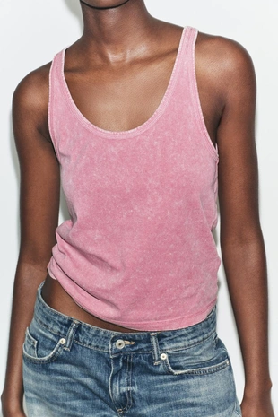 Футболка в стиле рустик на бретелях