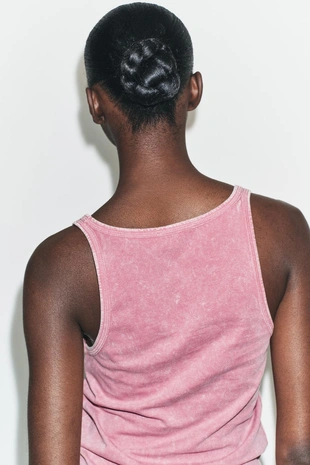 Футболка в стиле рустик на бретелях- Заказать в России