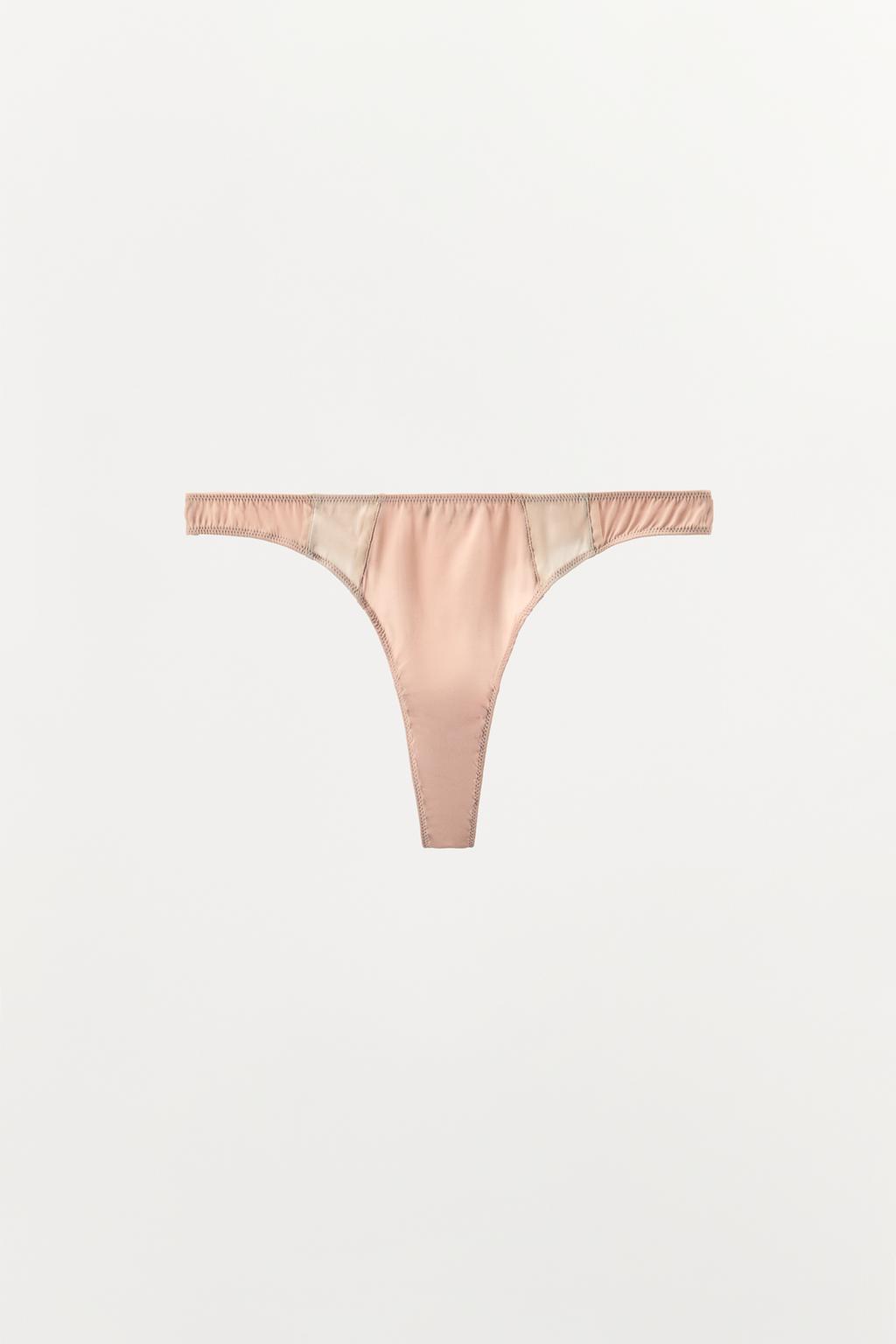 ТРУСЫ-ТАНГА ИЗ СМЕСОВОГО ШЕЛКА