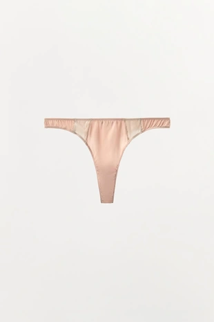 Трусы-танга из смесового шелка- Заказать в России