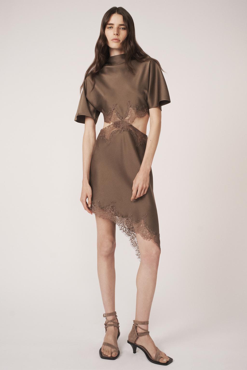 БОСОНОЖКИ НА КАБЛУКЕ ИЗ КОЖИ - THE ITEM ZARA WOMAN