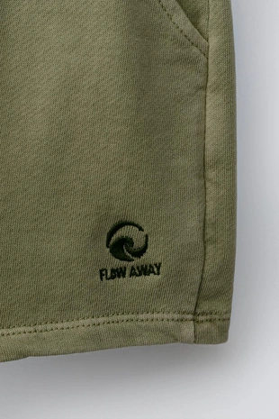 Шорты из мягкой ткани с окрашиванием и вышивкой