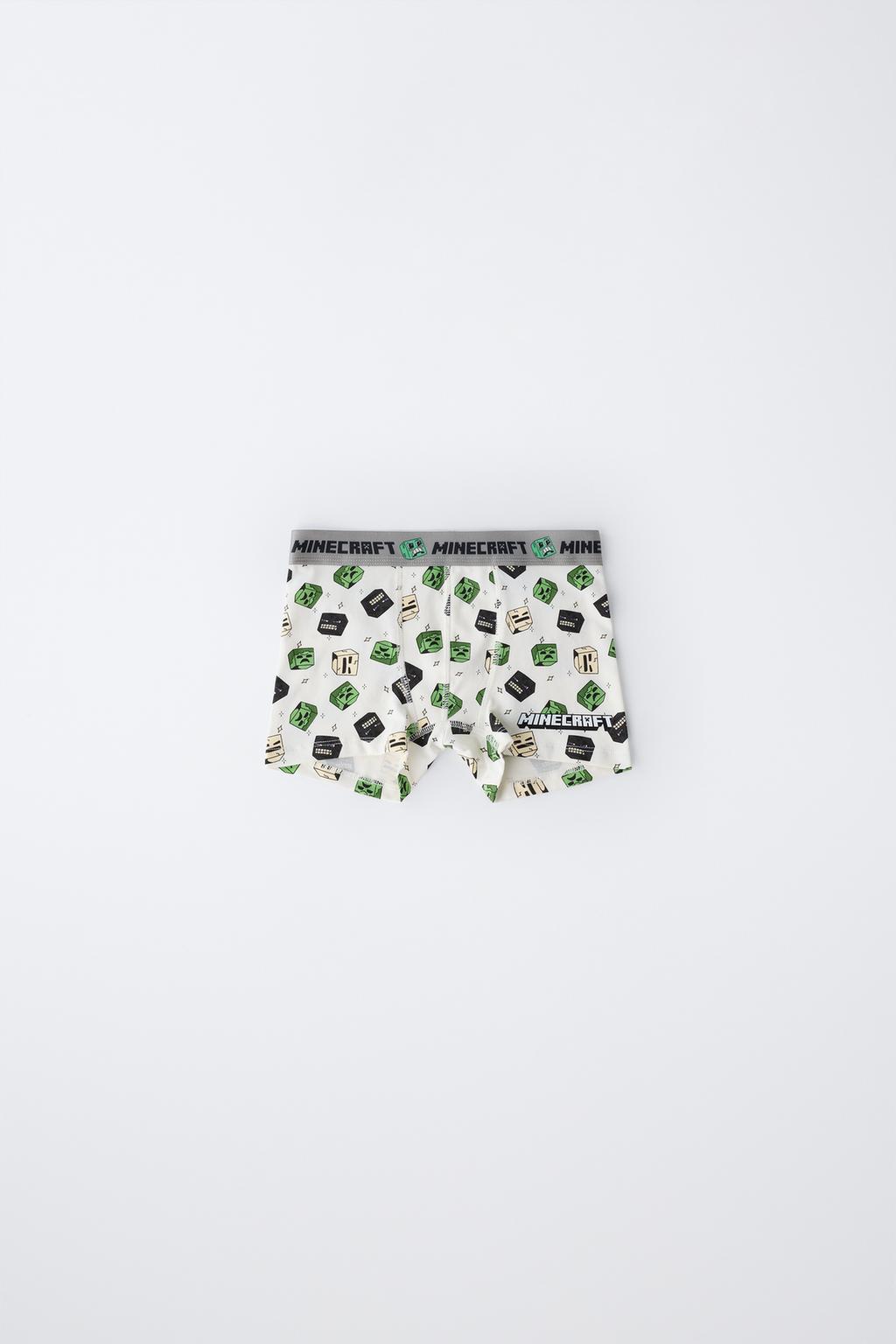 6–14 ЛЕТ/ НАБОР ИЗ ДВУХ ТРУСОВ-БОКСЕРОВ MINECRAFT © MOJANG AB. ™