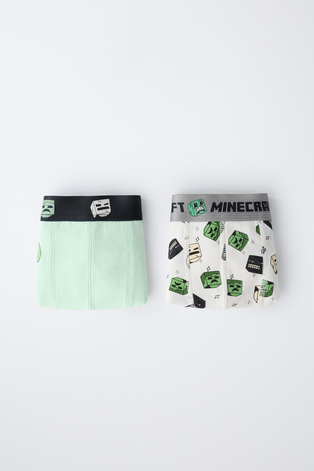 6–14 ЛЕТ/ НАБОР ИЗ ДВУХ ТРУСОВ-БОКСЕРОВ MINECRAFT © MOJANG AB. ™