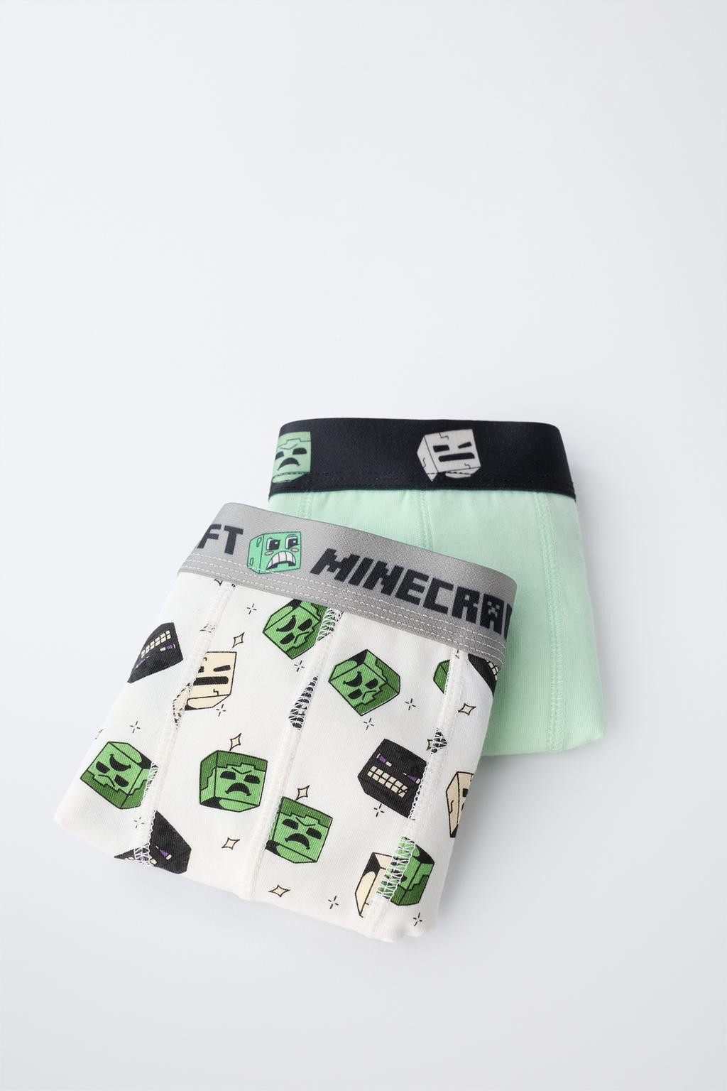 6–14 ЛЕТ/ НАБОР ИЗ ДВУХ ТРУСОВ-БОКСЕРОВ MINECRAFT © MOJANG AB. ™