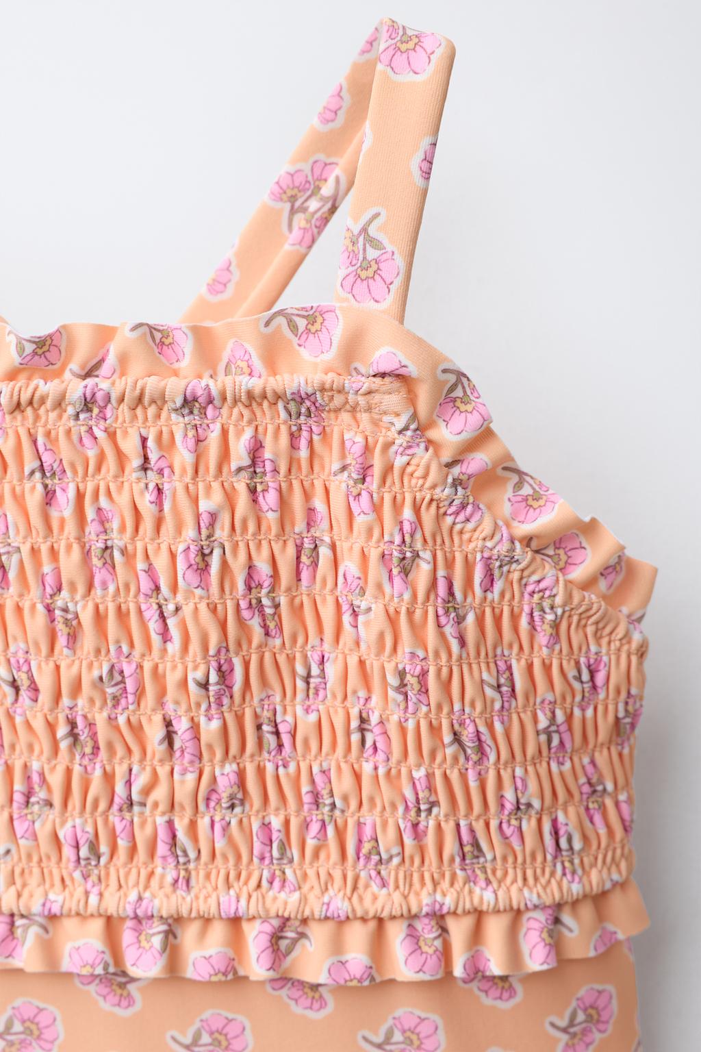 1-6 ЛЕТ/КУПАЛЬНИК С ЦВЕТОЧНЫМ ПРИНТОМ