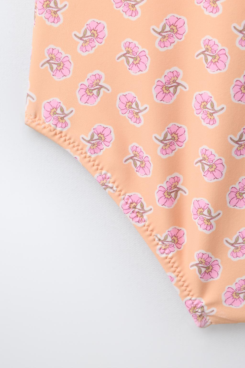 1-6 ЛЕТ/КУПАЛЬНИК С ЦВЕТОЧНЫМ ПРИНТОМ