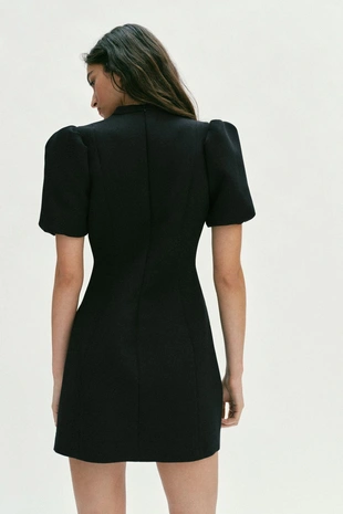 Платье с короткими рукавами «фонарик»- Заказать в России