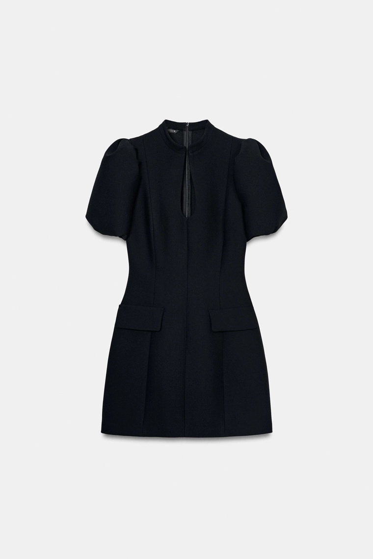 Платье с короткими накалившимися рукавами