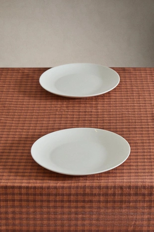 Скатерть в клетку с контрастной строчкой