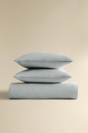 Покрывало из мятого льна (140 г/м²)- Заказать в России