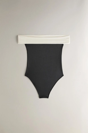 Купальник с открытыми плечами- Заказать в России