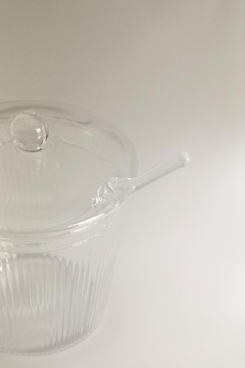 Стеклянная сахарница из боросиликатного стекла