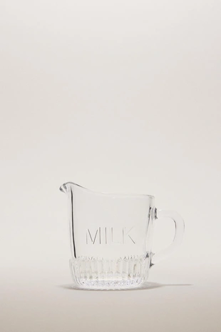 Купить Zara Стеклянная молочная кувшин с полосатым основанием