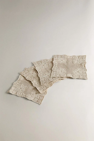 Набор льняных подстаканников (набор из 4 штук)- Заказать в России