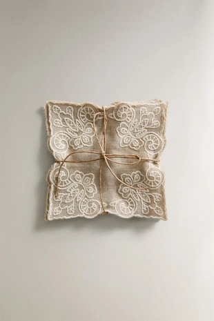 Набор льняных подстаканников (набор из 4 штук)- Заказать в России