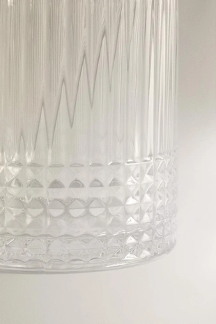 Стеклянная сахарница с рельефным геометрическим дизайном- Заказать в России