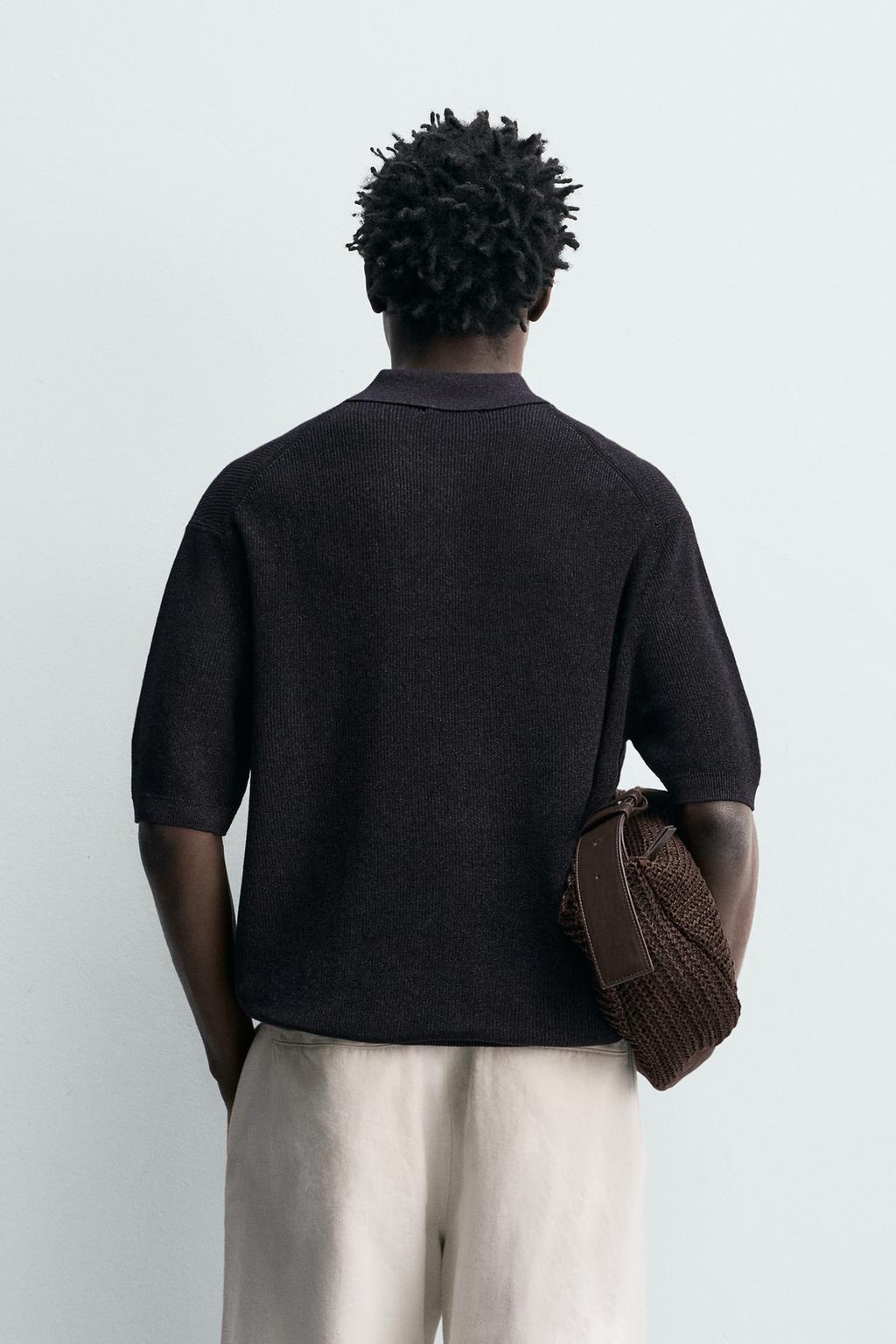 ПОЛО ИЗ СТРУЯЩЕГОСЯ ТРИКОТАЖА