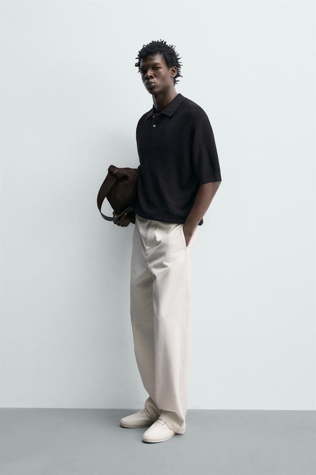 ПОЛО ИЗ СТРУЯЩЕГОСЯ ТРИКОТАЖА