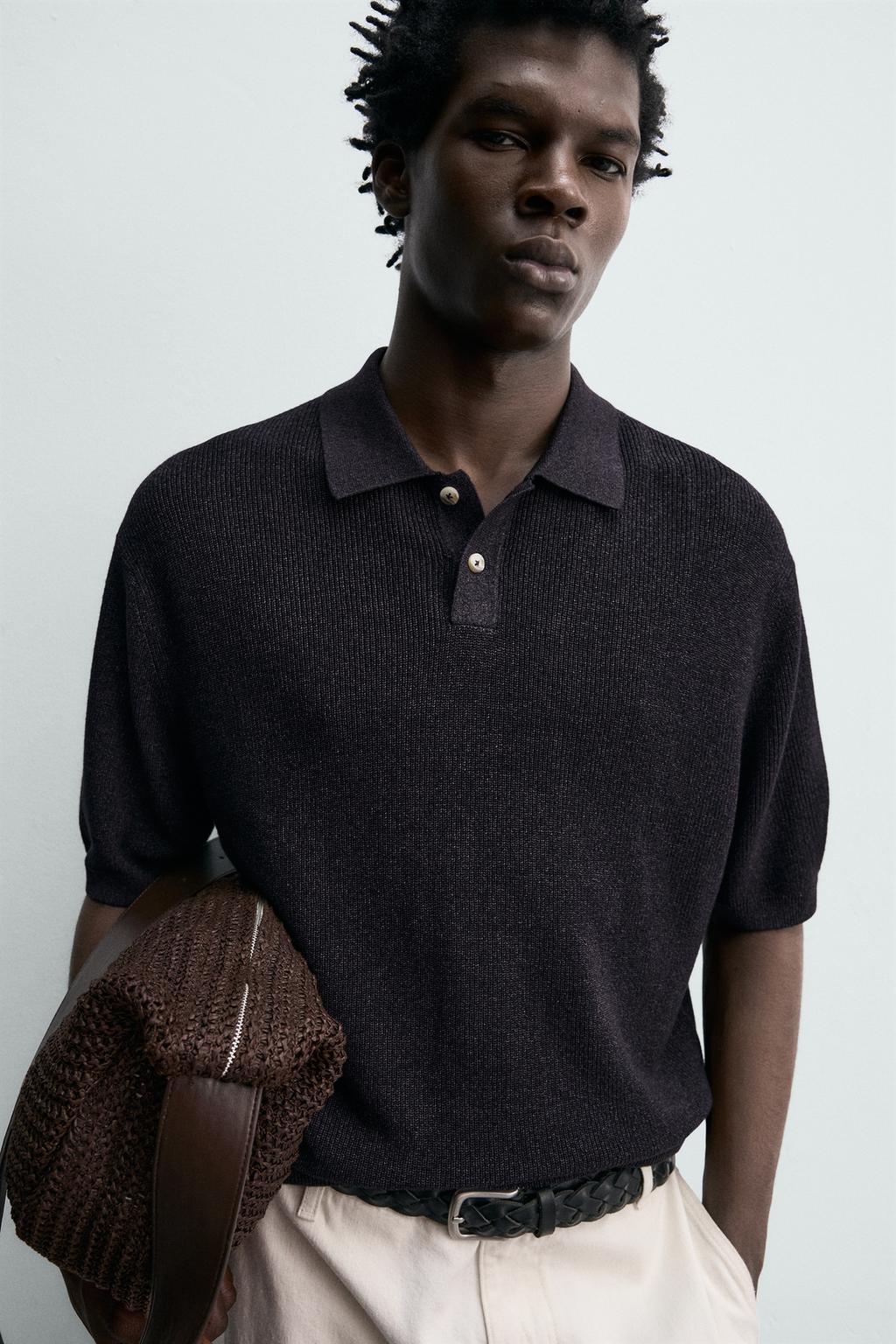 ПОЛО ИЗ СТРУЯЩЕГОСЯ ТРИКОТАЖА