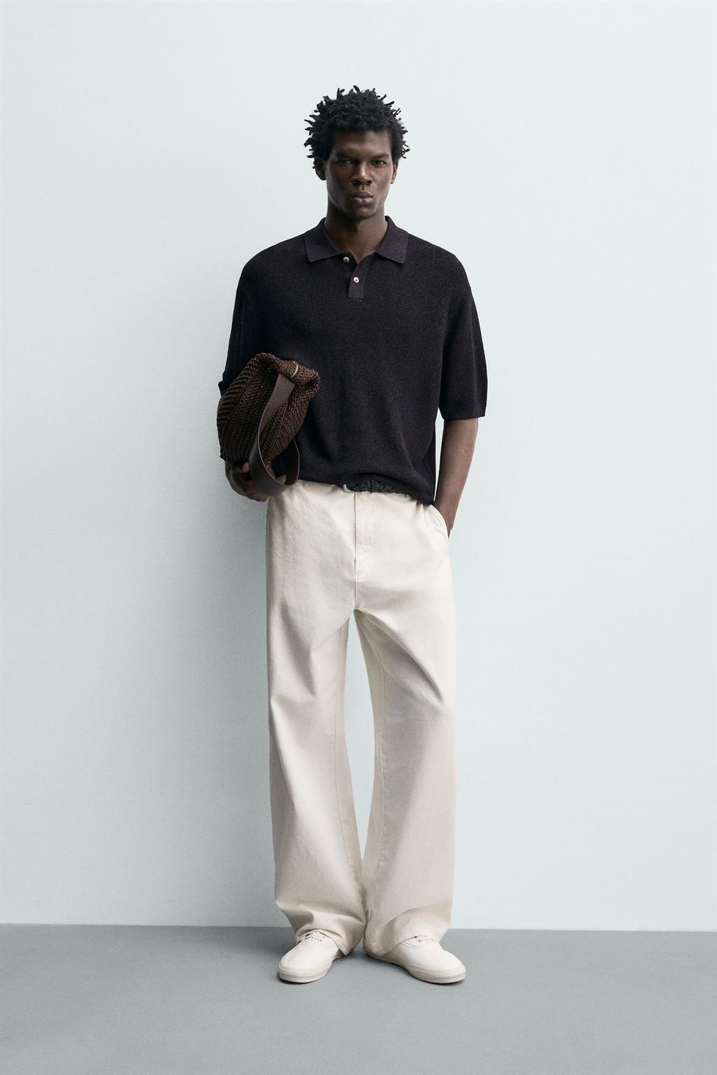 ПОЛО ИЗ СТРУЯЩЕГОСЯ ТРИКОТАЖА