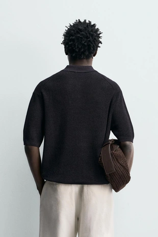 Поло из струящегося трикотажа- Заказать в России