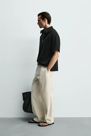 Поло Relaxed Fit на молнии- Заказать в России