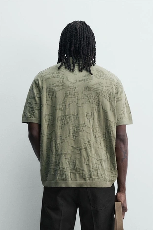 Жаккардовое поло Relaxed Fit- Заказать в России